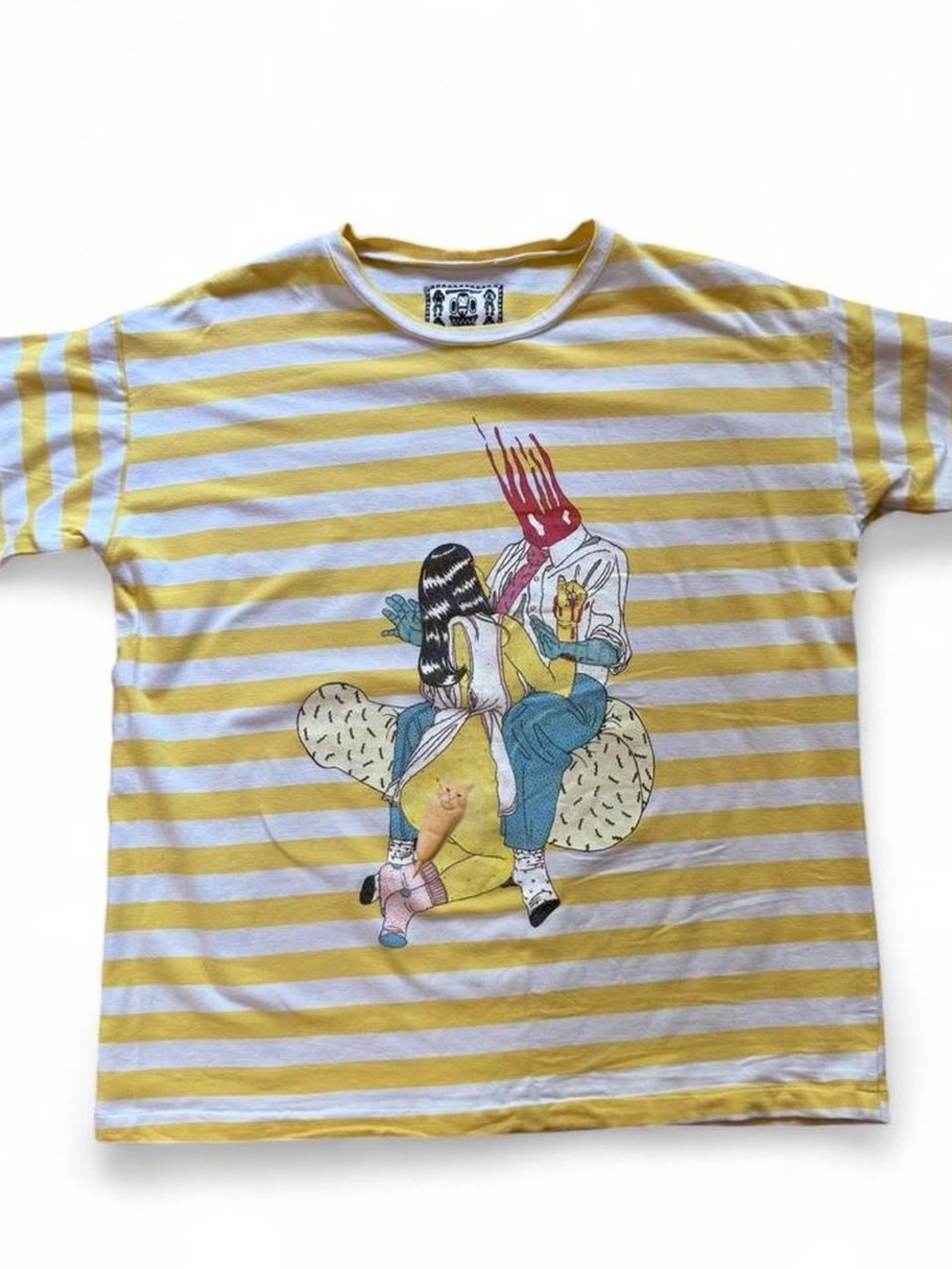 Gorecore yellow stripped graphic tee